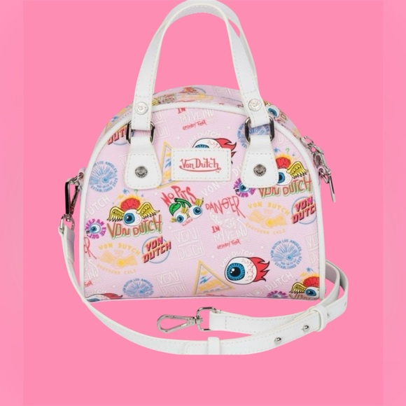 Von Dutch Jax Pink Bowling Bag NEW WITH FACTORY TAGS 💯🔥 - Picture 1 of 4